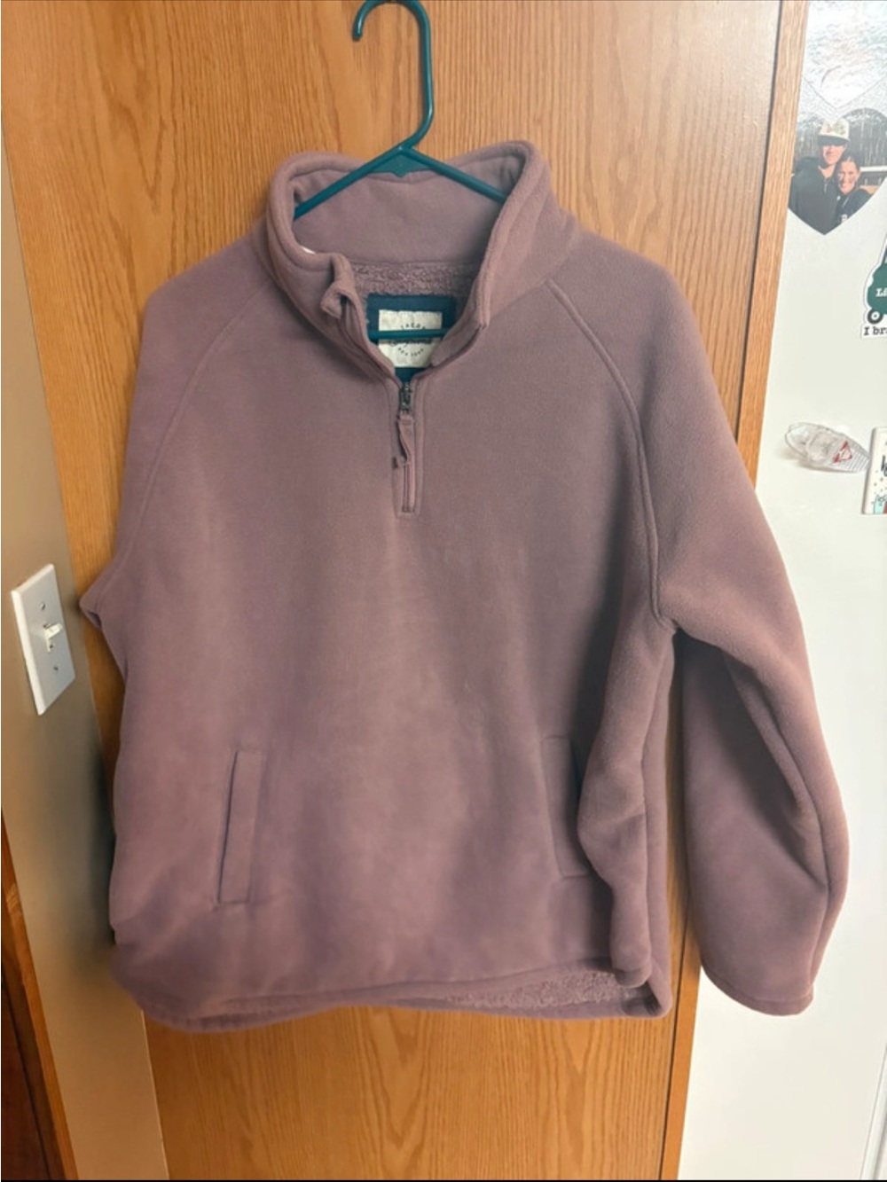 JACHS Girlfriend Men's Half-Zip Fleece Pullover - Dusty Mauve